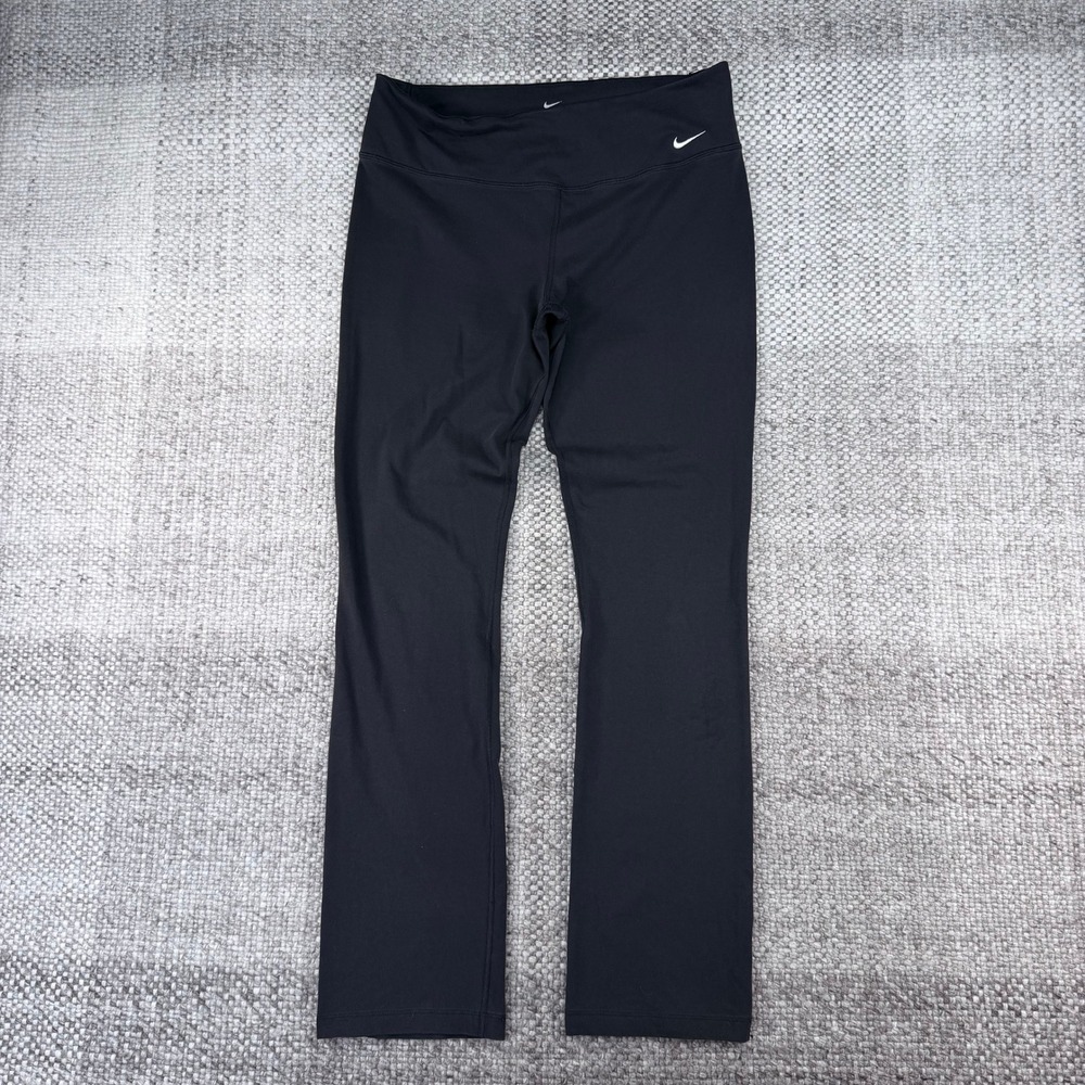 Vintage Retro Nike Dri-FIT Pants Women XL Black Straight Leg Athletic Activewear